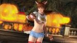  1girl 3d breasts dead_or_alive dead_or_alive_5 halloween kasumi_(doa) large_breasts official_art solo underboobs 