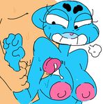  anthro armpit_sex blue_fur breasts cartoon_network cat cum cum_on_breasts feline female fur holding_arm hot_breath looking_at_dick mammal mature_female mother nicole_watterson nipples parent penis pink_nose raised_arm sex smile sweat teeth teribl the_amazing_world_of_gumball 