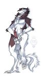  2016 anthro balls brown_fur claws english_text erection fur hi_res lying male nude on_back penis raesheris sergal signature smile solo text toe_claws white_fur 