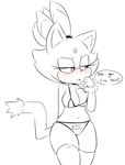  2016 anthro big_breasts bikini blaze_the_cat blush breasts camel_toe cat clothed clothing eyelashes feline female fur hair half-closed_eyes hearlesssoul legwear mammal navel panties simple_background solo sonic_(series) stockings swimsuit text underwear video_games 