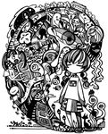  blood braid cat closed_eyes corpse crying door extra_arms eyeball flower footprints greyscale ground_vehicle hideo_(green_hand) instrument kasei-san keyboard_(instrument) knife kyukkyu-kun lamppost long_hair madotsuki mafurako monochrome monoe monoko multiple_girls plant poniko ponytail sekomumasada_sensei shitaisan skirt surreal sweater teardrop tokuto-kun toriningen traffic_cone traffic_light train twin_braids uboa vines yume_nikki 