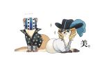  ... animal_focus animal_with_hair animalization black_hat black_shirt blonde_hair blue_eyes cavendish_(one_piece) closed_mouth commentary_request denisefanta ferret hat highres killer_(one_piece) no_humans one_piece polka_dot polka_dot_shirt shirt simple_background sparkle translation_request white_background white_shirt 