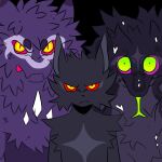  ambiguous_gender angry annoyed anthro black_background black_body black_fur crystal crystal_horn digital_drawing_(artwork) digital_media_(artwork) felid forked_tongue fur gootraxian green_eyes green_tongue grey_body grey_fur group hebi_(kaiju_paradise) hi_res hindsight_(game) kaiju_paradise karnage_(hindsight) looking_at_viewer male mammal panther_gootraxian pantherine pseudo_horn purple_body purple_fur red_sclera reptile scalie simple_background snake tongue tongue_out trio unknown_artist white_crystal yellow_eyes 