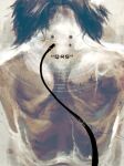  1boy back commentary_request cyborg ghost_in_the_shell male_focus medium_hair momoakira solo subdermal_port togusa_(gits) wire 