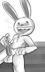  anthro balls blush cum cumshot ejaculation erection greyscale lagomorph looking_at_viewer looking_pleasured male mammal masturbation max_(sam_and_max) monochrome nude orgasm penetration penile_masturbation penis pinup pose rabbit reclining sam_and_max sharp_teeth solo tapering_penis teeth tongue tongue_out urethral urethral_penetration vei-gar 