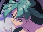  1girl animated animated_gif capcom cleavage demon_girl demon_wings green_eyes green_hair head_wings heart_cutout highleg highleg_leotard large_breasts leotard long_hair morrigan_aensland ova pantyhose print_legwear solo succubus tagme vampire_(game) vampire_hunter 