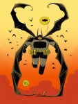 1boy absolute_batman absolute_dc absurdres back_spikes bat_mask batman_(absolute_dc) belt bodysuit dc_comics grey_bodysuit highres male_focus mikemaihack multicolored_suit solo superhero_costume taut_bodysuit two-tone_suit utility_belt 