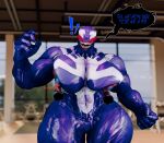  2025 3d_(artwork) 5_fingers abs alien alien_humanoid asking asking_viewer asking_what bent_arm berrech1de biceps big_breasts big_eyes big_mouth_(anatomy) big_muscles biped black_speech_bubble blue_text blurred_background blush blushing_profusely breast_grab breast_squeeze breasts broad_shoulders claws clothed clothed/nude clothed_human clothed_male clothing crooked_teeth dialogue digital_media_(artwork) disembodied_hand duo ellipsis empty_eyes english_text exclamation_point featureless_breasts female female_humanoid female_on_human finger_claws fingers genitals glistening glistening_arms glistening_body glistening_breasts glistening_hands glistening_legs glistening_neck glistening_thighs gums hand_on_another's_breast hand_on_breast hi_res huge_breasts huge_hips human human_on_humanoid humanoid humanoid_hands innie_vulva inside interspecies light_body looking_at_viewer male male_human male_on_humanoid mammal marvel motion_lines motion_outline multicolored_body multicolored_breasts muscular muscular_arms muscular_female muscular_humanoid muscular_thighs not_furry nude nude_female nude_humanoid open_mouth open_smile pose purple_body purple_breasts purple_claws question red_blush she-venom smile smiling_at_viewer spandex speech_bubble spider-man_(character) spider-man_(series) squeezing standing surprised symbiote symbol talking_to_viewer teeth text thick_neck tight_clothing two_tone_body two_tone_breasts unusual_eyes vulva white_body white_breasts white_eyes wide_hipped_female wide_hipped_humanoid wide_hips 
