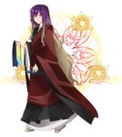  alternate_costume brown_eyes gradient_hair highres hijiri_byakuren kesa long_hair monk multicolored_hair robe rui_(hershe) sandals scroll solo sorcerer's_sutra_scroll touhou very_long_hair 