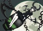  absurdres bad_id bad_pixiv_id black_hair black_rock_shooter chain dead_master highres nanahime skull solo 