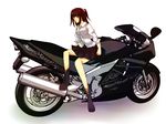  bad_id bad_pixiv_id ground_vehicle hair_ornament motor_vehicle motorcycle red_hair solo umineko_no_naku_koro_ni ushiromiya_ange 