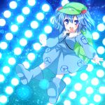  :d backpack bad_id bad_pixiv_id bag blue_eyes blue_hair blush boots danmaku dress excited hair_bobbles hair_ornament happy hat kawashiro_nitori key open_mouth shromann smile solo touhou two_side_up 