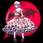  bad_id bad_pixiv_id bat_wings highres kansou_samehada purple_hair red_eyes remilia_scarlet short_hair solo touhou wings 