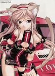  animal_ears black_eyes brown_hair car cat_ears catgirl comic dress free_collars_kingdom fujima_takuya garter garters gloves long_hair manga motor_vehicle nekomimi siam takuya_fujima twin_tails twintails vehicle zip zipper 