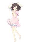  animal_ears bad_id bad_pixiv_id barefoot black_hair bunny_ears carrot carrot_necklace feet full_body highres inaba_tewi jewelry necklace one_eye_closed open_mouth pendant red_eyes short_hair smile solo tail toshitokiko touhou transparent_background 