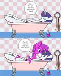  anthro bath breasts butt duo eyes_closed female female/female friendship_is_magic mammal my_little_pony nude water 