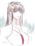  black_hair blue_eyes colored_inner_hair earrings hair_ornament isomer_(path_to_nowhere) jewelry lenzpi long_hair looking_at_viewer multicolored_hair path_to_nowhere smile upper_body white_background 