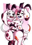 101_dalmatian_street 101_dalmatians absurd_res aged_up anthro anthrofied back_boob big_breasts big_butt bikini biped black_bikini black_clothing black_swimwear breasts butt canid canine canis cleavage clothed clothing colored da_vinci_(101_dalmatians) dalmatian digital_media_(artwork) disney dolly_(101_dalmatians) domestic_dog eyebrows fake_ears fake_rabbit_ears female female/female female_anthro floppy_ears furgonomics hi_res hug long_ears mammal navel open_mouth pkbr4insh0ck_(artist) raised_inner_eyebrows shaded sibling_(lore) side_boob sister_(lore) sisters_(lore) swimwear teeth thick_thighs tongue two-piece_swimsuit