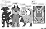  abdominal_bulge anthro dialogue digestion eeveelution english_text fidchell flareon fur glaceon grin imminent_vore impatient looking_at_viewer male mammal monochrome nintendo open_mouth pok&eacute;mon pose saliva simple_background smile sound_effects standing teeth text tongue tongue_out umbreon vaporeon video_games vore white_background 