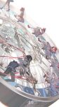  2girls absurdres akemi_homura argyle_clothes argyle_pantyhose black_hair chinese_commentary clock commentary_request highres kaname_madoka kaname_madoka_(magical_girl) long_hair magical_girl mahou_shoujo_madoka_magica multiple_girls pink_hair poppy_yuu short_twintails twintails 