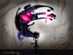 ambiguous_gender anthro aquatic brush celestial_being celestial_body cephalopod coleoid concrete concrete_wall cthulhu cthulhu_mythos cuttlefish cuttlefish_humanoid decapodiform duo female galaxy glistening glistening_eyes glowing glowing_eyes graffiti h._p._lovecraft hi_res horror_(theme) humanoid male miu_(beauty_snake) mollusk paint paintbrush starsickstudios starstud summoning tentacles unknown_species wall_(structure)