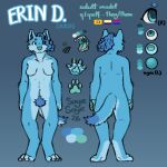 2026 4_fingers 4_toes ankle_tuft anthro arm_tuft bisexual_pride_colors black_claws blue_background blue_body blue_eyebrows blue_fur blue_hair blue_inner_ear blue_mouth blue_pubes body_hair breasts canid canine canis character_name cheek_tuft circle_eyebrows claws color_swatch colored countershade_fingers countershade_fur countershade_legs countershade_torso countershading curly_hair digital_drawing_(artwork) digital_media_(artwork) english_text eyebrows eyelashes eyeliner facial_tuft feet female fingers frown fur gradient_background hair handwritten_text happy_trail hi_res intersex_pride_colors leg_tuft lgbt_pride line_art makeup mammal medium_breasts model_sheet neck_tuft nonbinary_pride_colors ocular_prosthetic pawpads pride_colors pronouns prosthetic pubes shoulder_blades signature simple_background slim_anthro slim_female solo soyesoye standing tail teal_eyes teal_nose teal_pawpads teal_tongue teeth text toes tongue tuft wolf