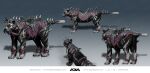 2026 3d_(artwork) 4_toes absurd_res accessory adia_studios ambiguous_feral ambiguous_gender armor autodesk_maya_(artwork) black_body black_claws black_fur claws colored company_name concept_art digital_media_(artwork) email empty_eyes english_description english_text feet felid feral fur fur_markings furgonomics gradient_background greaves grey_helmet grey_ring headgear helmet hi_res highguard_(game) horn horned_helmet jewelry light lighting long_tail mammal markings multicolored_body multicolored_fur official_art pantherine paws quadruped red_greaves red_sclera reins ring saddle shaded simple_background solo spiked_armor spiked_greaves spikes standing straight_tail substance_painter_(artwork) tail tail_accessory tail_jewelry tail_ring text toe_claws toes turnaround two_tone_body two_tone_fur two_tone_tail unknown_artist url white_markings white_tail zbrush_(artwork)