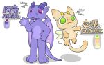  2_horns 3_toes 4_wings 5_fingers akira_(nomani_int32) anthro chinese_text curved_horn dragon duo feet fingers floating floating_wings green_eyes green_wings head_horn hi_res horn light_wings male mirikin_(nomani_int32) multi_wing mythological_creature mythological_scalie mythology nomani_int32 nude palette plantigrade point_coloration purple_arms purple_body purple_ears purple_eyes purple_horn purple_legs purple_tail purple_wings scalie short_legs simple_background small_horn smooth_horn standing striped_horn stripes tail text thin_tail toes unusual_anatomy unusual_wings white_background wings yellow_arms yellow_body yellow_ears yellow_feet yellow_horn yellow_tail 