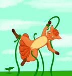  4_toes animal_genitalia animal_pussy animew armpits blush bound canine_pussy female fur grass nintendo orange_fur pok&eacute;mon pussy sky solo spread_legs spreading suspension tentacles toes tree video_games vulpix yellow_eyes 