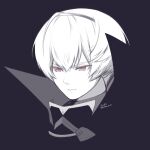  1boy armor black_armor black_background black_hairband closed_mouth commentary_request fire_emblem fire_emblem_fates hairband highres leo_(fire_emblem_fates) male_focus nknaxs red_eyes short_hair solo 