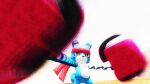  3d_(artwork) accessory anthro arms_(game) bandai_namco blue_body canid canine clothing coiled_arms digimon digimon_(species) digital_media_(artwork) gaomon gloves handwear headband hi_res long_arms male mammal nintendo punch red_bandana red_clothing red_gloves red_handwear ryoosakuling solo source_filmmaker_(artwork) widescreen yellow_eyes 