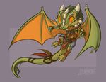  2016 4_toes anthro argonian armor big_eyes big_head brown_clothing chibi claws clothed clothing colored cute dew_claws dragon feathers feranta flying full-length_portrait gloves green_hair green_scales hair horn hybrid long_tail male markings membranous_wings no_pupils orange_eyes orange_markings portrait red_clothing scales scalie shaded signature skal-tel smile snout the_elder_scrolls toes toony video_games white_claws white_horn wings yellow_sclera 