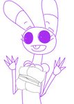  animatronic buckteeth calvaryanon eyelashes female five_nights_at_freddy&#039;s lagomorph machine mammal open_mouth pillow rabbit robot solo style_parody teeth video_games weaver_bonnie 