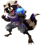  belt fluffy fluffy_tail huron looking_at_viewer male oficial_art open_mouth potion primal_legends raccoon wars 