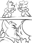  angry anthro bodily_fluids bovid canid canine canis caprine comic duo female fighting_pose french_kissing hair hand_on_face hand_on_neck hooves humanoid jim_the_lamb kissing male mammal meme meme_pose passionate pose saliva saliva_on_face saliva_string sheep short_hair simple_background sketch tailless twtr wolf wolf_(twtr) yoshi_and_toad_kissing 