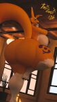  2026 anthro bandai_namco big_breasts big_butt blender_(artwork) blender_cycles_(artwork) breasts butt curvy_figure digimon digimon_(species) digimorph digital_media_(artwork) domizoni female hands_together hi_res huge_butt looking_at_viewer looking_back mature_female nipples nude nude_anthro nude_female purple_body side_boob solo tail taomon thick_thighs voluptuous voluptuous_anthro voluptuous_female yellow_body yoga 