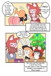  apology beard bent_over beverage black_clothing black_hat black_headwear black_shirt black_topwear bodily_fluids bottomwear bow_ribbon breasts brown_hair butt candy chinchilla chinchillid chocolate christmas christmas_clothing christmas_decorations christmas_headwear christmas_present christmas_tree cleavage clothed clothing comic costume dessert dialogue domestic_cat erica_(tonytoran) eyelashes facial_hair felid feline felis female food furniture gift hair hat headgear headwear hi_res holidays hot_chocolate inner_ear_fluff lagomorph leporid mammal orange_hair pink_bottomwear pink_clothing pink_shorts plant ponytail rabbit red_clothing red_hair red_sweater red_topwear rodent santa_costume santa_hat shirt short_tail shorts speech_bubble sweat sweatdrop sweater table tail text tina_(tonytoran) tony_(tonytoran) tonytoran topwear tree tuft white_beard white_facial_hair white_inner_ear_fluff 