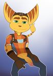  green_eyes humanoid_penis jerseydevil lombax male penis ratchet ratchet_and_clank solo video_games 