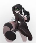  anthro bodysuit breasts clothed clothing female furlana gun handgun looking_at_viewer mammal nipple_bulge pistol procyonid raccoon ranged_weapon skinsuit smile solo tight_clothing weapon wide_hips 