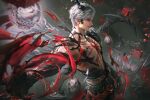  1boy 3d abs armor aura belt black_horns blood blurry broken chain claws cowboy_shot demon_horns dragon_boy dragon_horns dragon_tail earrings floating floating_object game_asset gem highres horns jewelry love_and_deepspace male_focus motion_blur muscular muscular_male non-web_source official_art parted_lips pectorals red_eyes scales scar self-datamine shards short_hair smile solo sylus_(abyssal_sovereign)_(love_and_deepspace) sylus_(love_and_deepspace) tail teeth topless_male white_hair 
