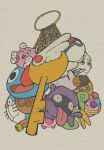  animal_crossing chain character_charm charm_(object) doraemon doraemon_(character) dr._slump dragon_ball dragon_ball_(object) dragon_quest ezlo from_below key kirby kirby_(series) nom_nom ojamajo_doremi paper_texture poke_ball pokemon pokemon_(creature) shellder slime_(dragon_quest) the_legend_of_zelda the_legend_of_zelda:_the_minish_cap tom_nook_(animal_crossing) tongue tongue_out training_tap unchi-kun wingull 