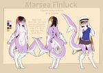  anthro breasts clothed clothing english_text featureless_breasts female fish hybrid lagomorph looking_at_viewer mammal marine model_sheet multiple_images nude rabbit shark siraviena solo text 