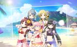  3d 5girls above-cleavage_cutout akemi_homura akemi_homura_(splashin'_kyubey_blast) antenna_hair argyle_bow argyle_sarong armpits arms_behind_head artist_request back_bow bare_arms bare_shoulders beach beach_towel beach_umbrella beads belt bikini bikini_skirt black_bikini black_bow black_choker black_hair black_hairband black_ribbon blonde_hair blue_bikini blue_bow blue_gem blue_hair blue_shrug blue_sky blue_socks bow bow_bikini bracelet braid braided_ponytail brown_belt brown_ribbon card_commentary center_opening chest_jewel choker clenched_hand closed_mouth clothing_cutout cloud collared_shrug commentary cowboy_shot cropped_jacket day detached_sleeves diamond_cutout diamond_hair_ornament dot_nose drill_hair feet_out_of_frame flower forest frilled_bikini frilled_choker frilled_sleeves frills game_asset gem gold_necklace gold_thighlet hair_beads hair_between_eyes hair_bow hair_bun hair_flower hair_ornament hair_ribbon hairband hand_jewel hand_on_own_chest hand_on_own_shoulder happy high_braided_ponytail high_collar high_ponytail highleg highleg_bikini highres hood hood_down hooded_jacket house hydrangea jacket jewelry jitome kaname_madoka kaname_madoka_(swimsuit_ver.) lace lace_choker layered_bikini light_blush light_particles mahou_shoujo_madoka_magica mahou_shoujo_madoka_magica_(anime) mahou_shoujo_madoka_magica_magia_exedra miki_sayaka miki_sayaka_(surfer_ver.) multiple_girls musical_note musical_note_print nature navel necklace ocean official_art open_clothes open_jacket orange_belt orange_bikini outdoors over-kneehighs palm_tree pendant_earrings pink_gem pink_hair ponytail print_bikini puffy_short_sleeves puffy_sleeves purple_bikini purple_bow purple_eyes purple_flower purple_sarong purple_sleeves red_bikini red_bow red_choker red_gem red_hair red_sarong ribbon sakura_kyoko sakura_kyoko_(swimsuit_ver.) sarong see-through_bow see-through_clothes see-through_sarong see-through_sleeves shade short_hair short_side_ponytail short_sleeves shrug_(clothing) side_ponytail single_braid single_hair_bun single_stripe sky sleeve_cuffs sleeveless sleeveless_jacket smile socks sparkle stomach stomach_jewel striped_belt summer swimsuit thigh_belt thigh_strap thighhighs thighlet third-party_source tomoe_mami tomoe_mami_(swimsuit_ver.) towel tree tress_ribbon umbrella updo viewfinder volcano waist_bow white_bikini white_flower white_jacket white_sleeves yellow_eyes yellow_flower yellow_hood zipper zipper_pull_tab 