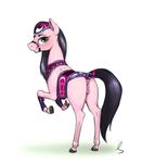  2016 absurd_res amira_(mlp) anatomically_correct anatomically_correct_pussy animal_genitalia animal_pussy anus butt colored equine equine_pussy female feral friendship_is_magic hair hi_res hooves horse long_hair looking_at_viewer mammal my_little_pony pussy selenophile simple_background smile solo white_background 
