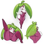  2016 anthro anthrofied big_butt blush breasts butt clothed clothing elpatrixf female flora_fauna hi_res huge_butt navel nintendo plant pok&eacute;mon pok&eacute;morph pussy simple_background solo spread_legs spreading steenee thick_thighs video_games white_background wide_hips 