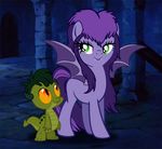  dragon equine fangs fur ghoul_school green_eyes green_hair green_skin hair horse mammal matches_(ghoul_school) my_little_pony pony purple_fur scooby-doo_(series) sibella_dracula vampire voodoo-tiki wings 