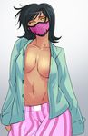  black_hair blush breasts edenian female hair humanoid hybrid looking_at_viewer mask mileena monstrous_humanoid mortal_kombat not_furry solo tarkatan unknown_artist video_games 