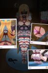  2girls absurdres ahoge angry arms_behind_back ball_gag bdsm blindfold blonde_hair blue_eyes blue_hair bondage book bound bound_fingers breast_bondage breasts butt_plug chair closed_eyes cloth_gag collar commentary_request crotch_rope dark empty_eyes escoffier_(genshin_impact) female_orgasm furina_(genshin_impact) gag gag_harness gagged garter_straps genshin_impact highres hitachi_magic_wand improvised_gag multiple_girls multiple_views nipple_clamps nipple_stimulation nipples no_pants on_chair orgasm over_the_nose_gag panties pantyhose pov pov_legs serving_tray_(bdsm) sex_toy shibari shoes soles striped_clothes striped_thighhighs tape tape_bondage tendo_(zhazhatiantong) thighhighs tied_to_chair topless_female tray underwear unworn_shoes vibrator vibrator_on_nipple vibrator_on_soles white_pantyhose 