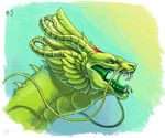  dragon firell green_eyes horn open_mouth scalie tagme tongue tongue_out 