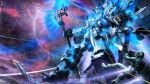  1boy absurdres asteroid astronaut beam_axe copyright_notice cropped energy firing glowing gun gundam gundam_battle_operation_2 gundam_unicorn highres holding holding_gun holding_weapon jetpack mecha mecha_pilot_suit mobile_suit nebula normal_suit_(gundam) nt-d realistic robot science_fiction shield soldier space star_(sky) sunrise_(company) tenjin_hidetaka thrusters unicorn_gundam unicorn_gundam_perfectibility v-fin weapon zero_gravity 